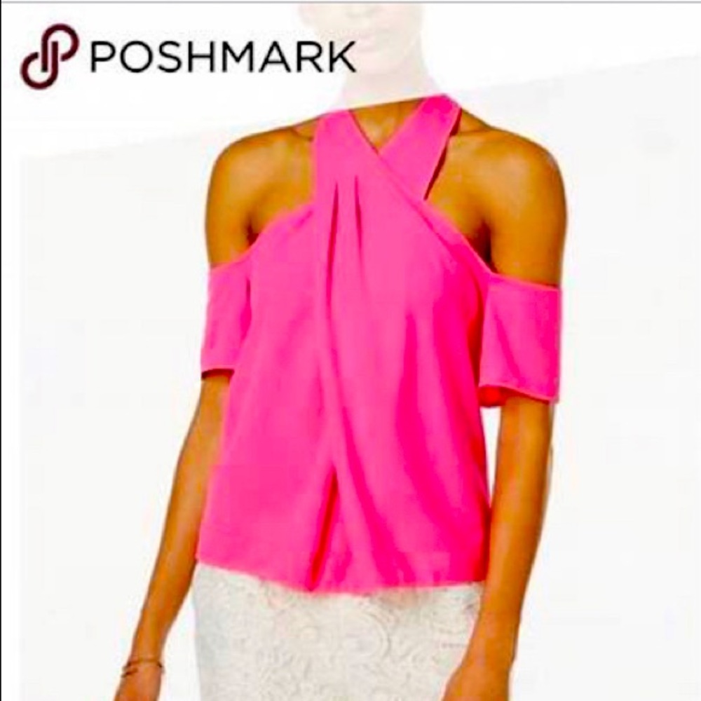 Rachel Roy “April “ Neon Pink Top